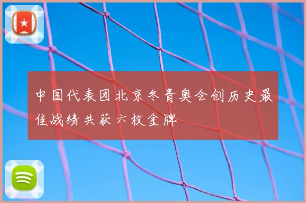 中国代表团北京冬青奥会创历史最佳战绩共获六枚金牌
